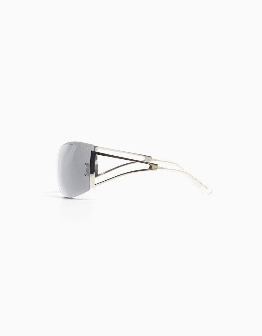 óculos de sol com lentes espelhadas