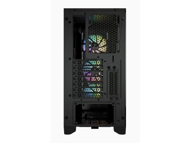CORSAIR | iCUE 4000X RGB – Miditower - ATX - ingen strømforsyning - Sort - USB/Lyd