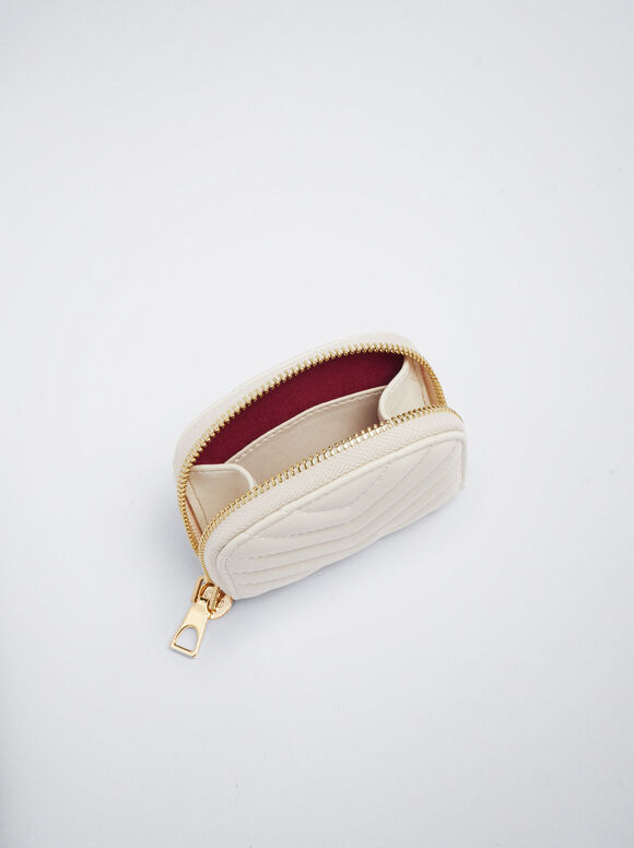 Carteira acolchoada - Off-White