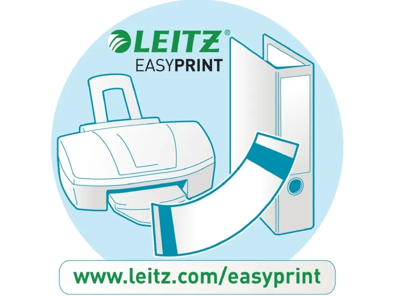Rygetiketter til brevordner Leitz 180° 80 mm, pose/100 Grå