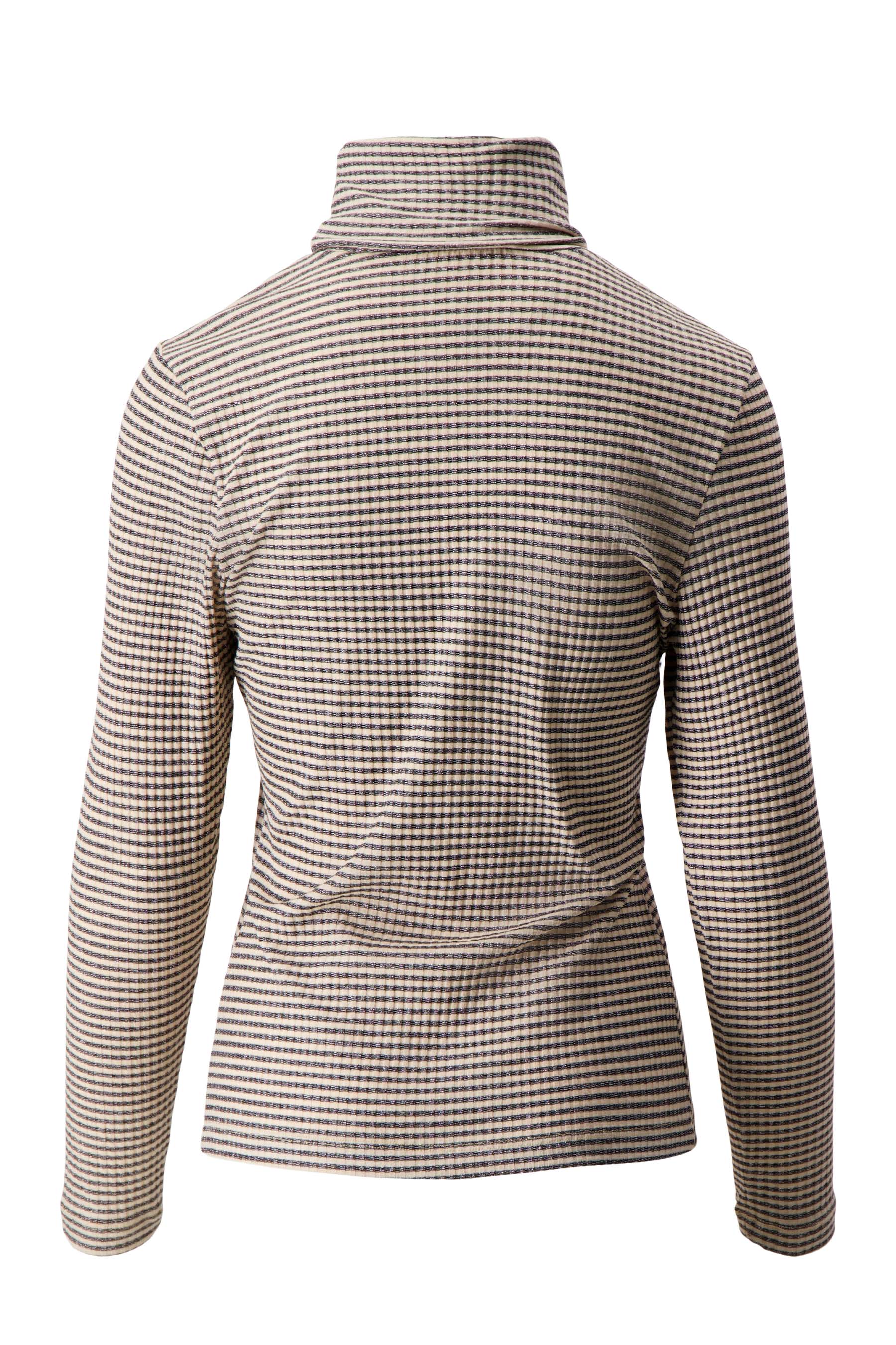 tricot kol met lurex streep