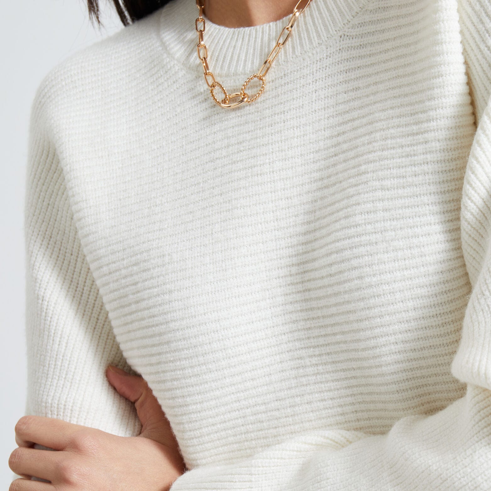 Pull col rond femme