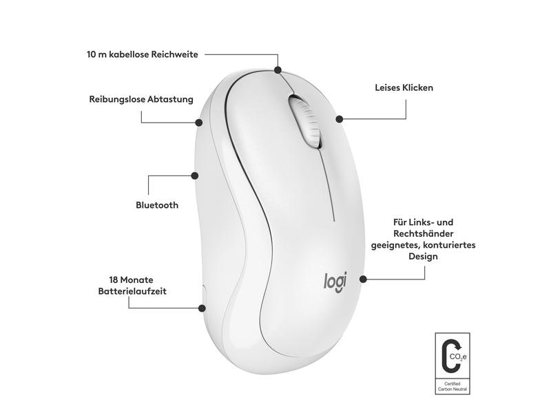Logitech Maus M240 Silent Bluetooth Geräuscharme Bluetooth-Maus mit langer Batterielaufzeit und komfortablem Design