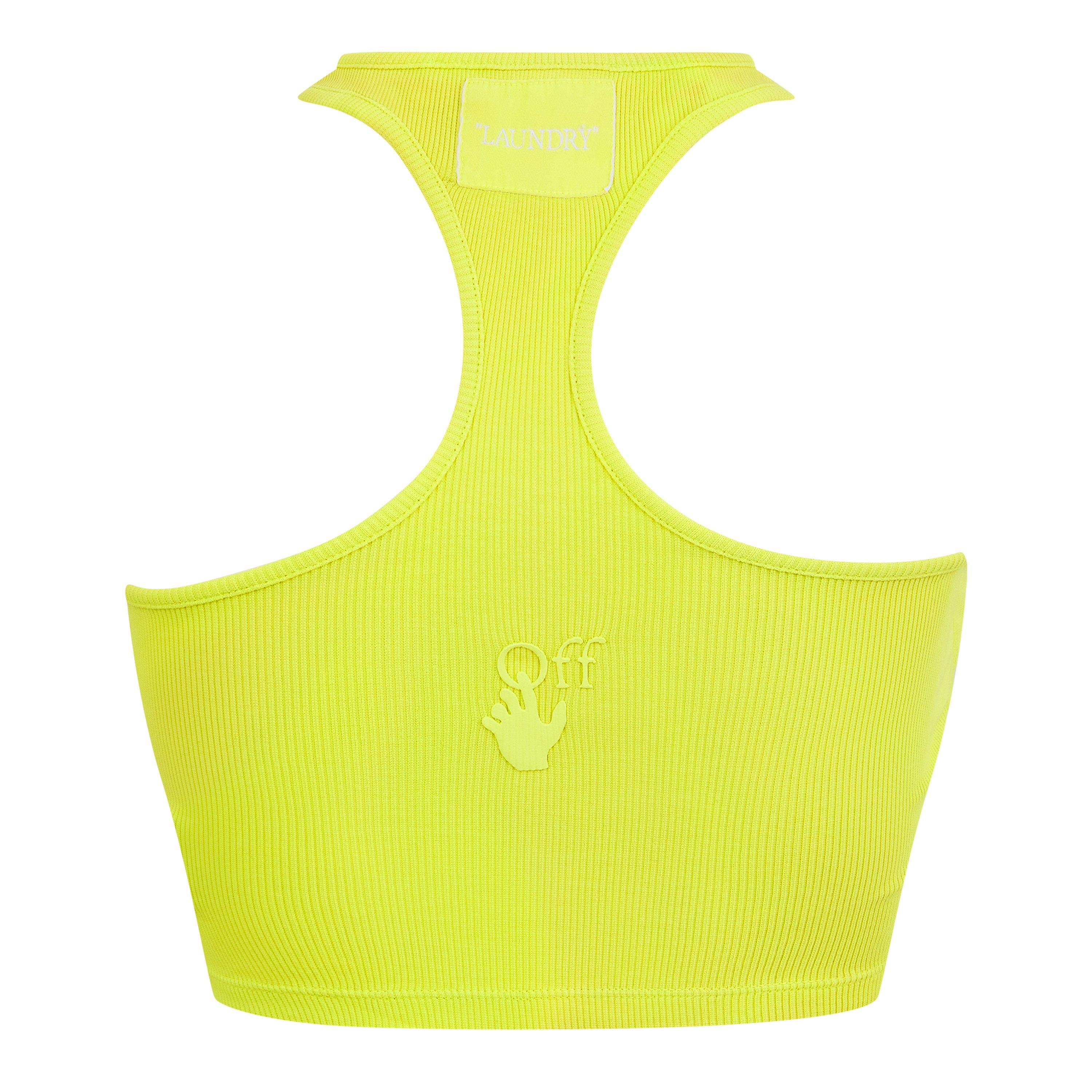 Off White Laundry Ribbed Stretch Crop Top