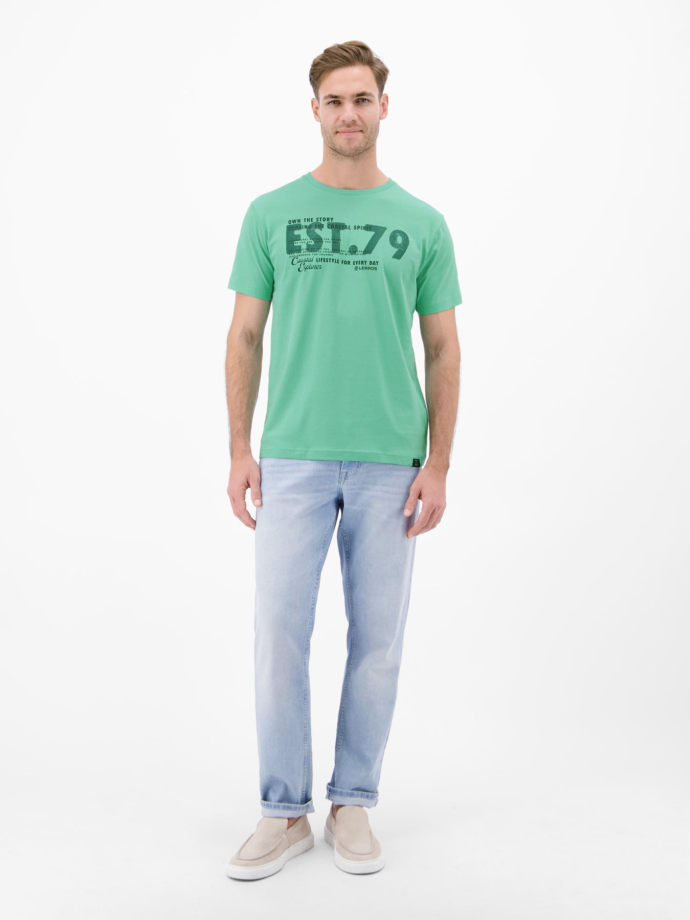 T-Shirt aus Baumwolle mit Brustprint