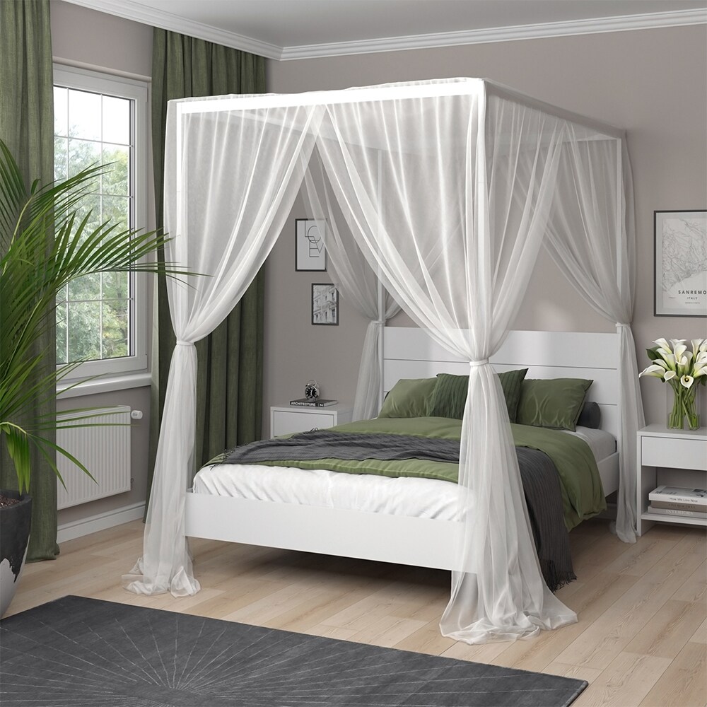 Vitalispa Schlafzimmerbett Lotti Weiß 145 x 210 cm mit Matratze