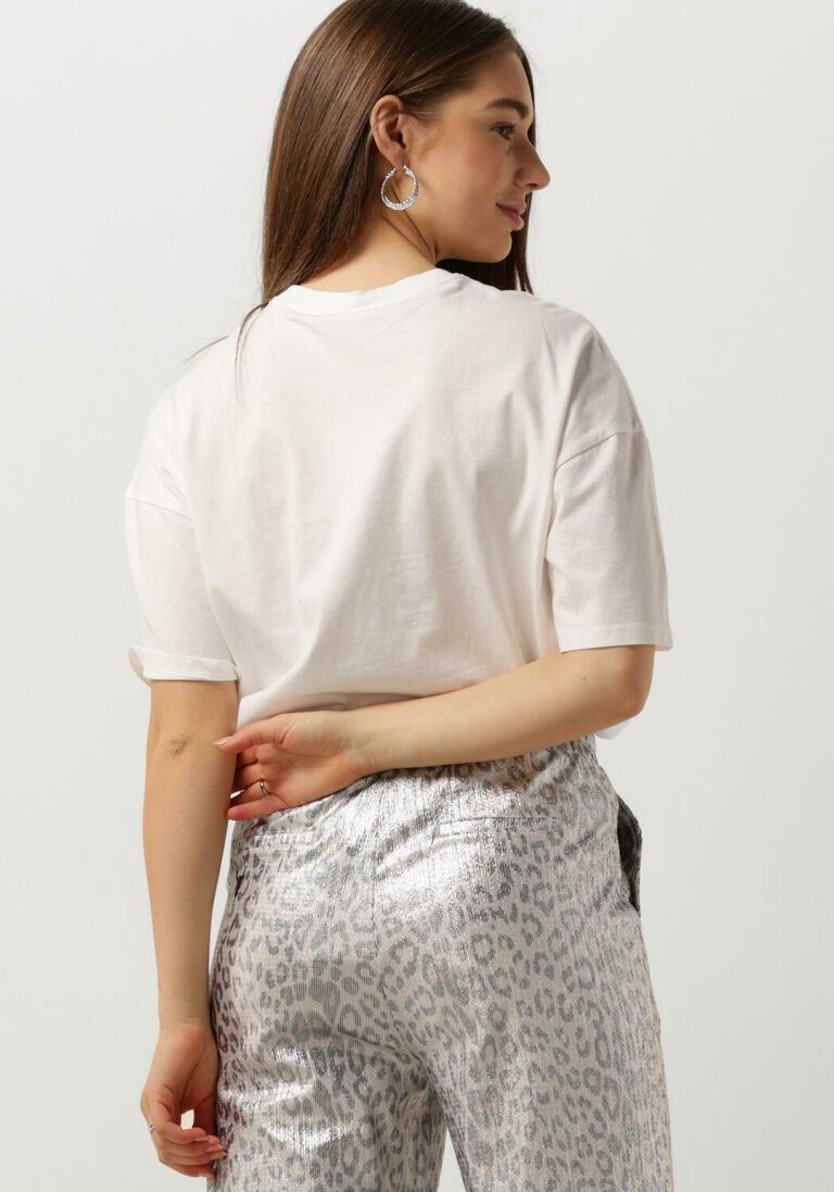 ALIX THE LABEL witte alix the label t-shirt ladies knitted label t-shirt