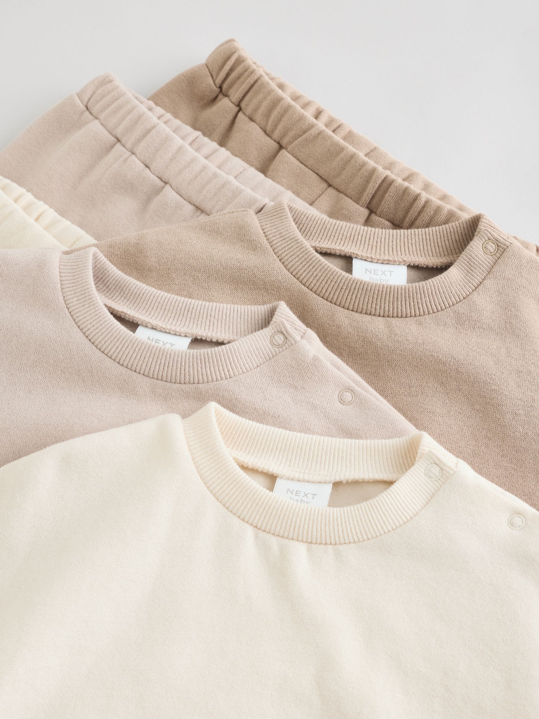 Neutraal - Baby Sweatshirt en Joggingbroeken Set 6 stuks (0mnd-3jaar)