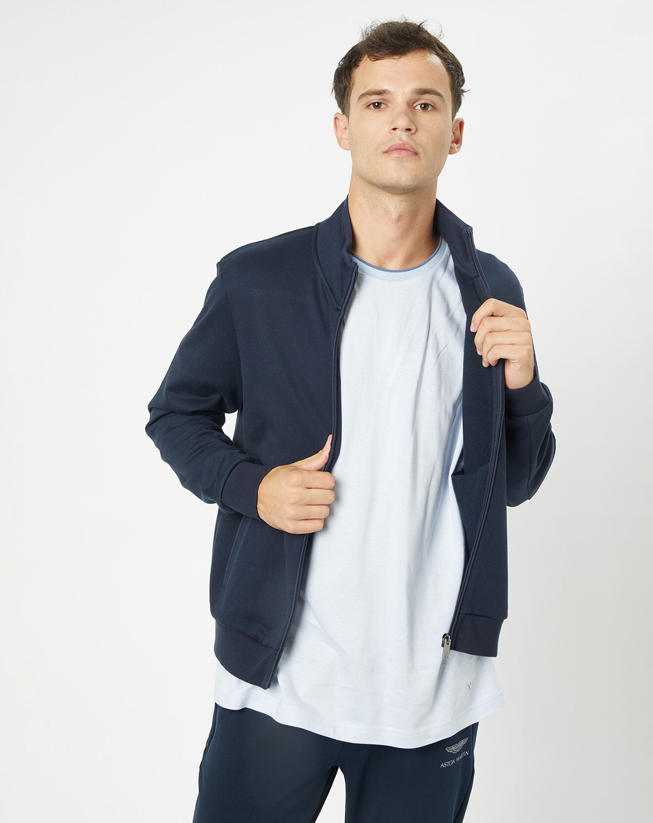Hackett London Veste en Jersey Smart bleu marine