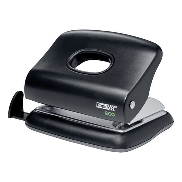 Rapid Eco perforateur 2 trous, 20 feuilles - Métal/ ABS, Noir