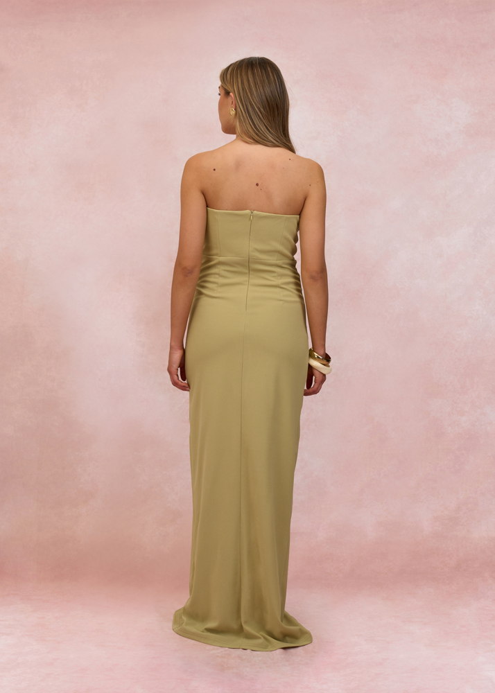 Josephine maxi jurk salie groen