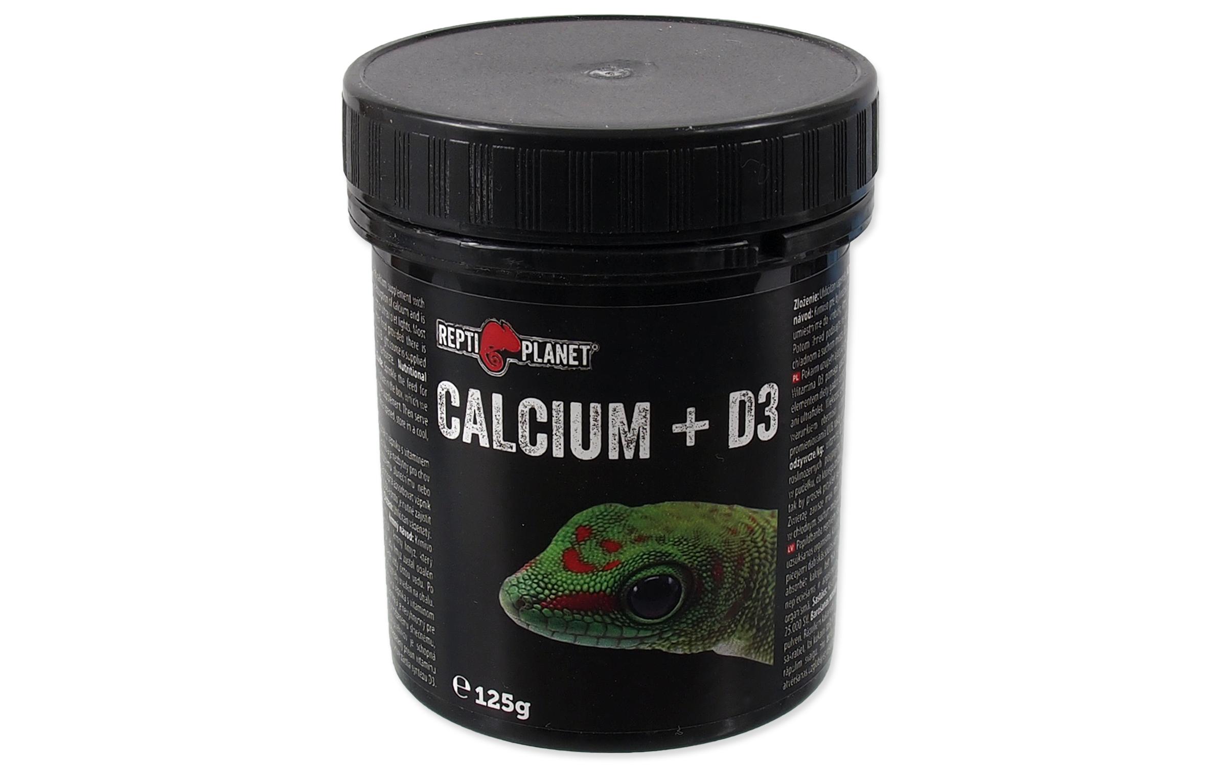 Calcium + D3, 125 gErgänzungsfutter mit Zusatzstoffen für Reptilien