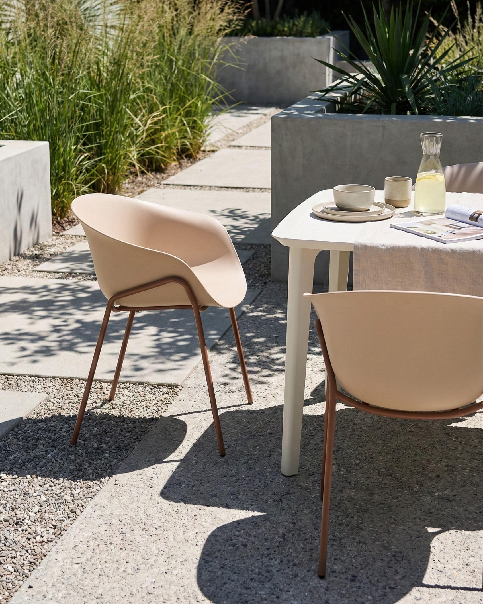 Set van 2 tuinstoelen METEORA Synthetisch materiaal Beige