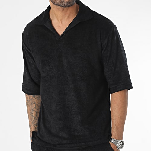 Ensemble Polo Manches Courtes Et Pantalon Jogging Noir