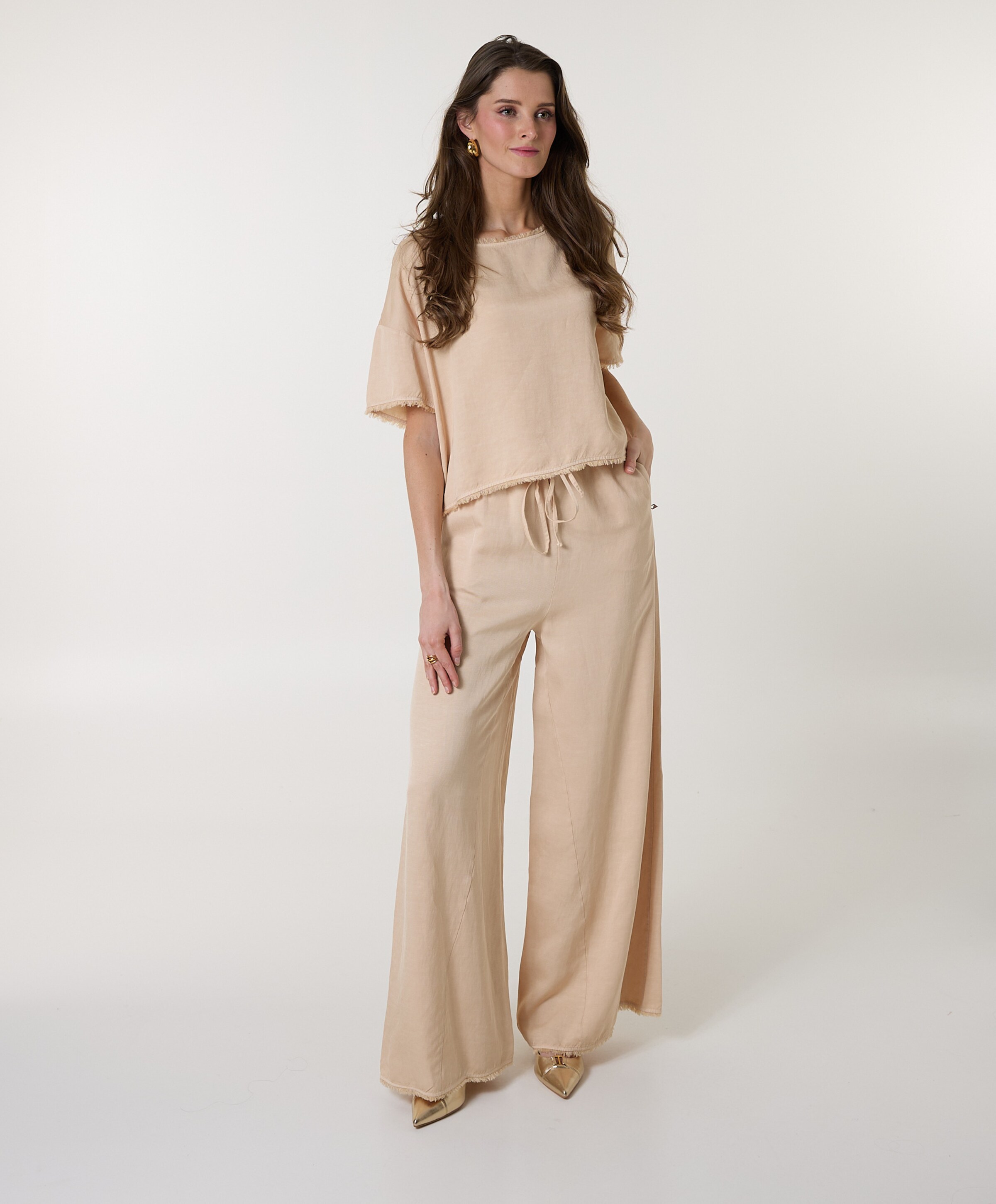 Même Road dames broek beige