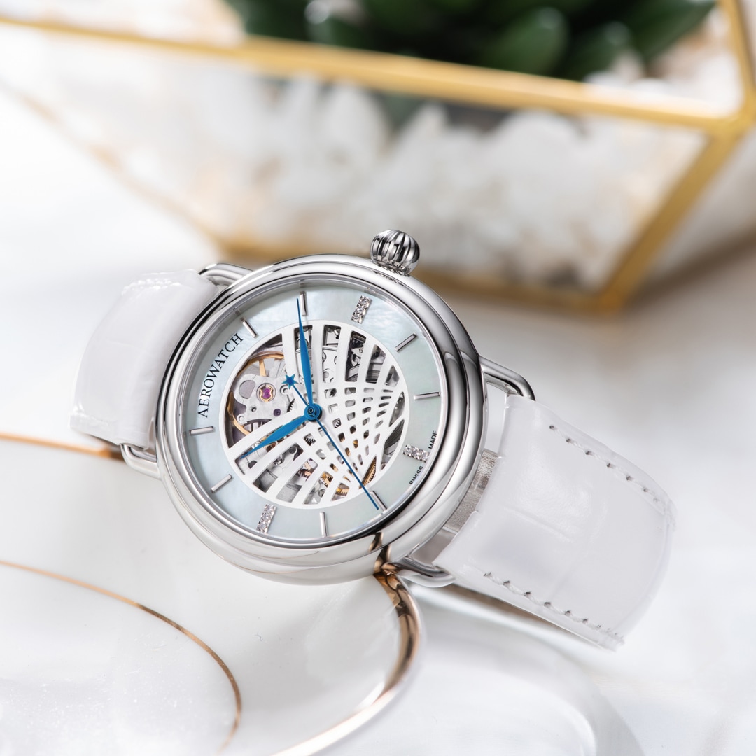Aerowatch 1942 Lady Elegance Automatic Open Heart