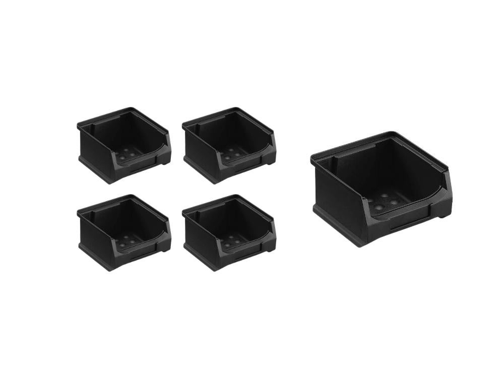 PROREGAL Value Pack 5x Geleidende Opbergdozen 1,0 HxBxD 6 x 5 x 10 cm 0,4 Liter ESD Opbergdozen