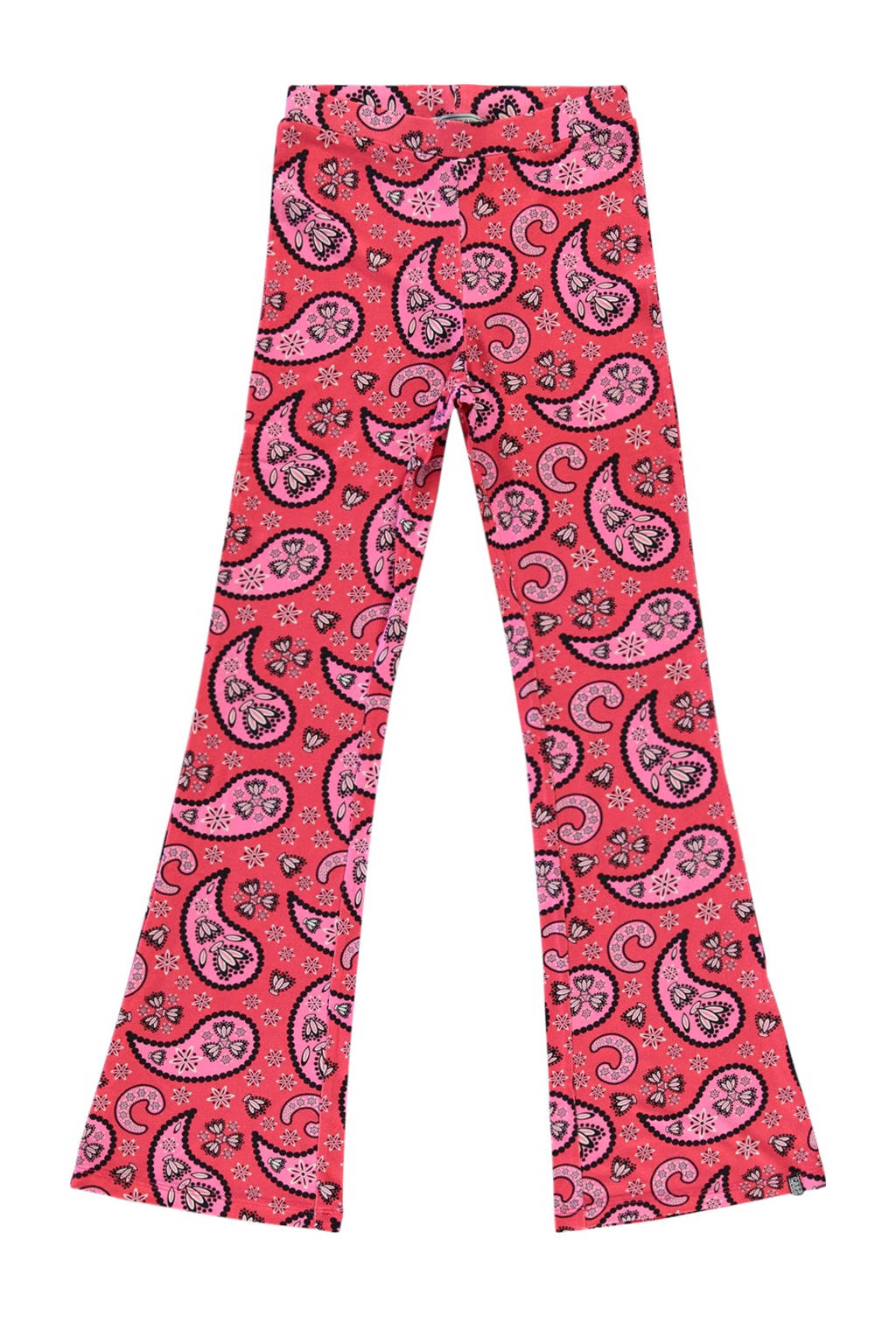 Cars flared broek ILVA FLAIR met paisleyprint fuchsia/roze