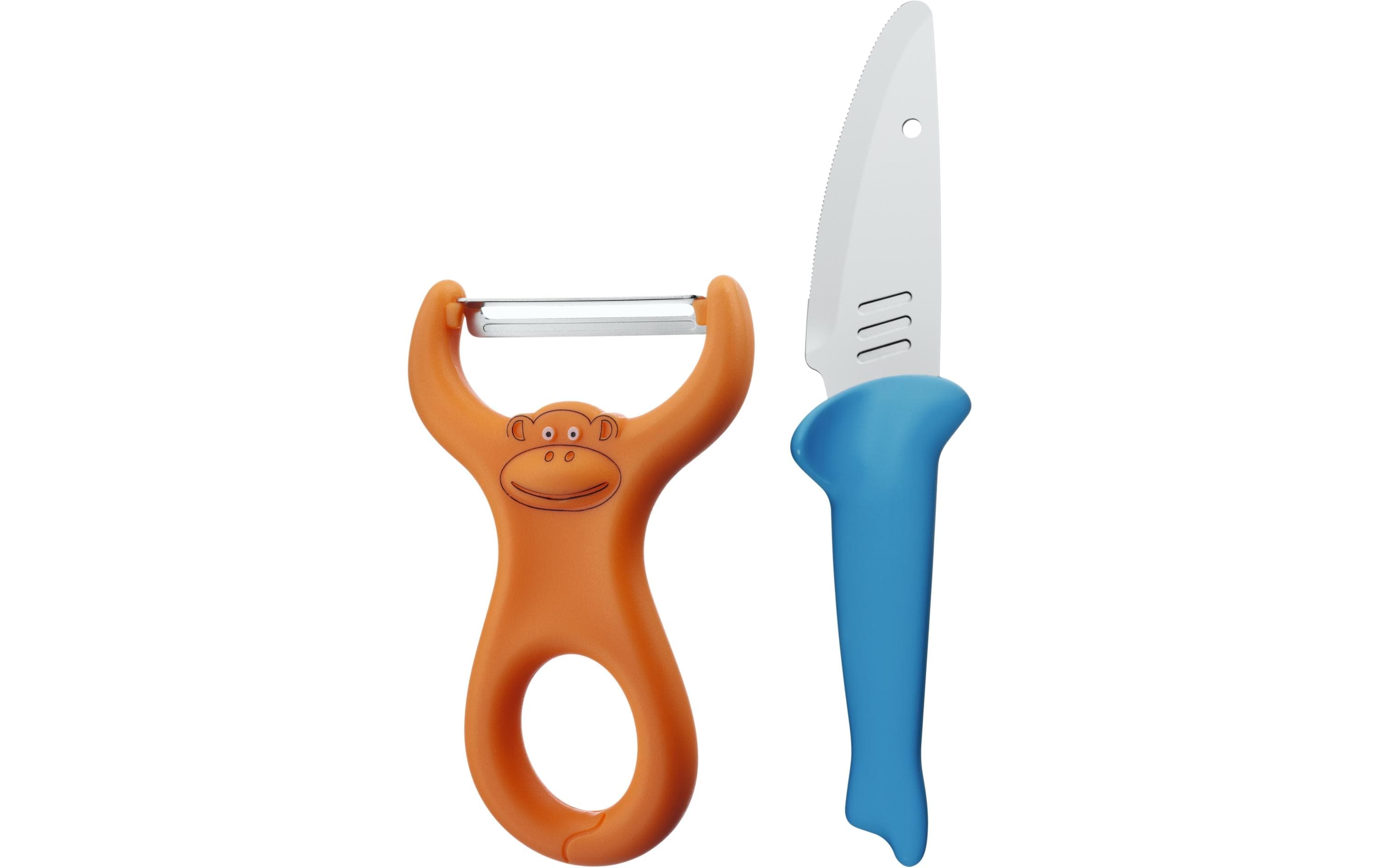 Kinder Küchenmesser Willy Mia Fred Blau/RotKinder Messer Set