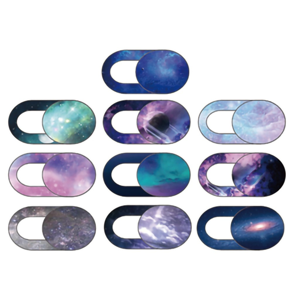 (10er Set) - Privatsphären Kamera Abdeckung Webcam Cover Schutz Sticker mit Slider - Galaxy