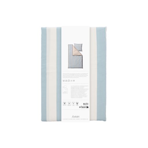 Södahl Organic Parallel Sengelinned, Linen Blue, 140x200 cm