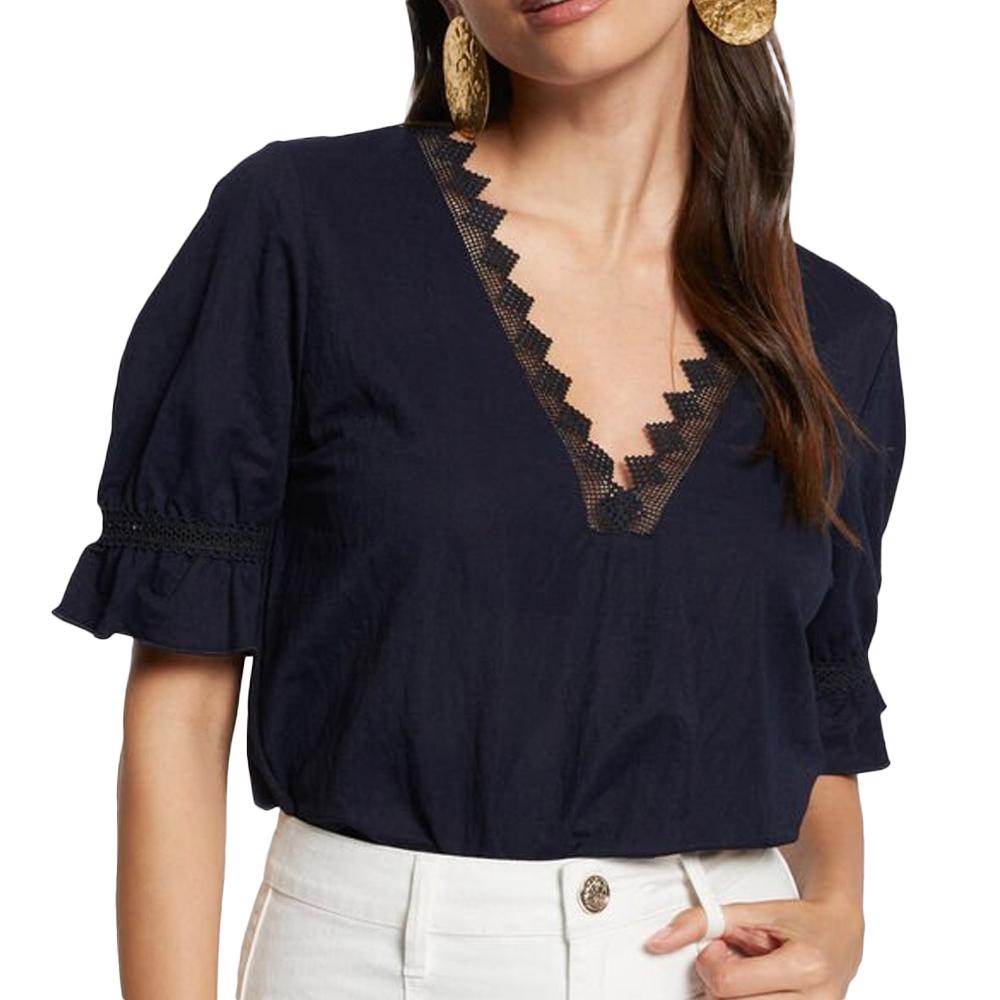 Morgan T-shirt Marine Femme Morgan 242 DBLUE