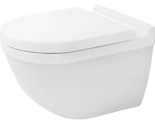 DURAVIT randloze wandclosetset Starck 3 Randloze witte toiletzitting met softclose-mechanisme 45270900A1