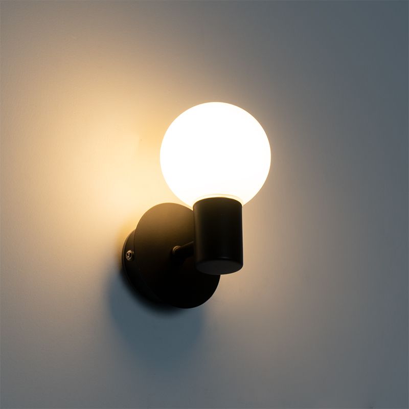 Moderne wandlamp zwart IP44 - Cederic Up