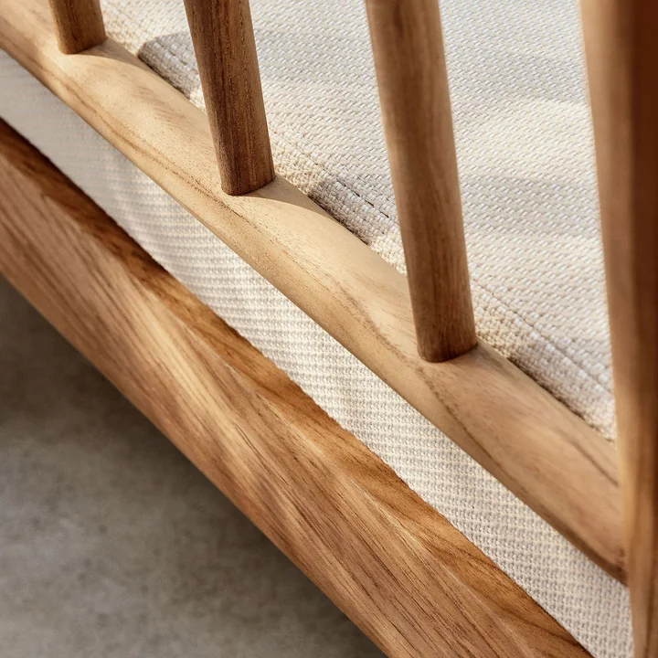 Fritz Hansen - Skagerak Tradition Outdoor Sofa Eckmodul, Teak / light sand