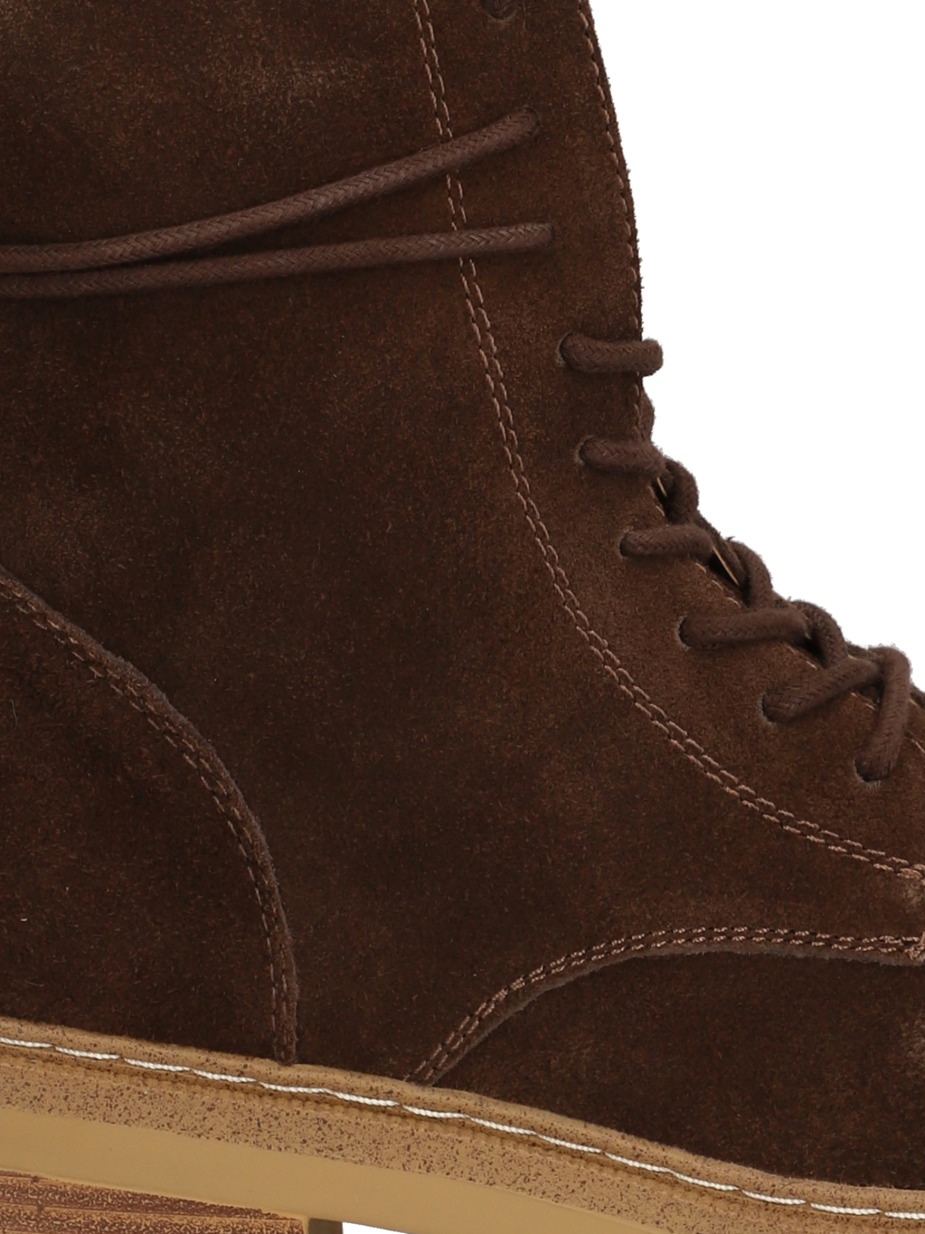 Veloursleder Schnürboot
