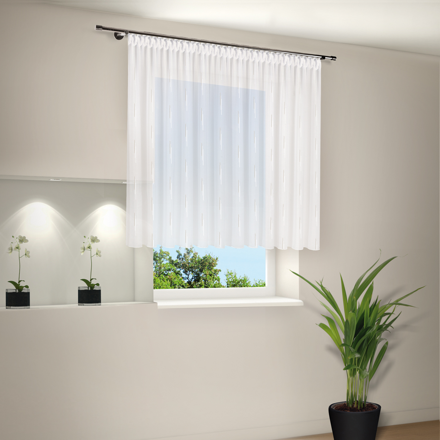 Store - weiß-beige - 450x150 cm