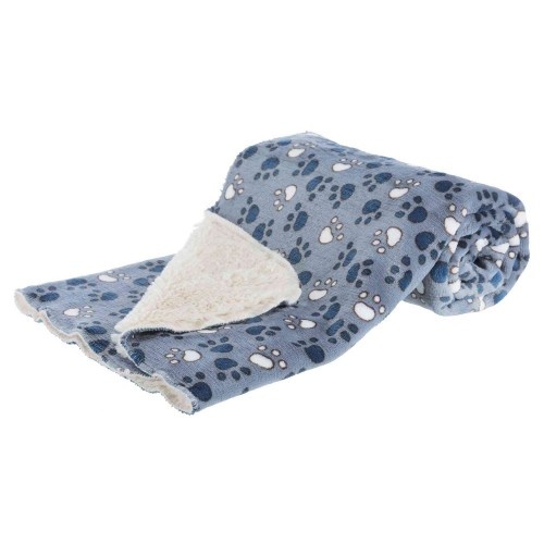Manta Trixie Tammy com estampa azul e bege para cães.