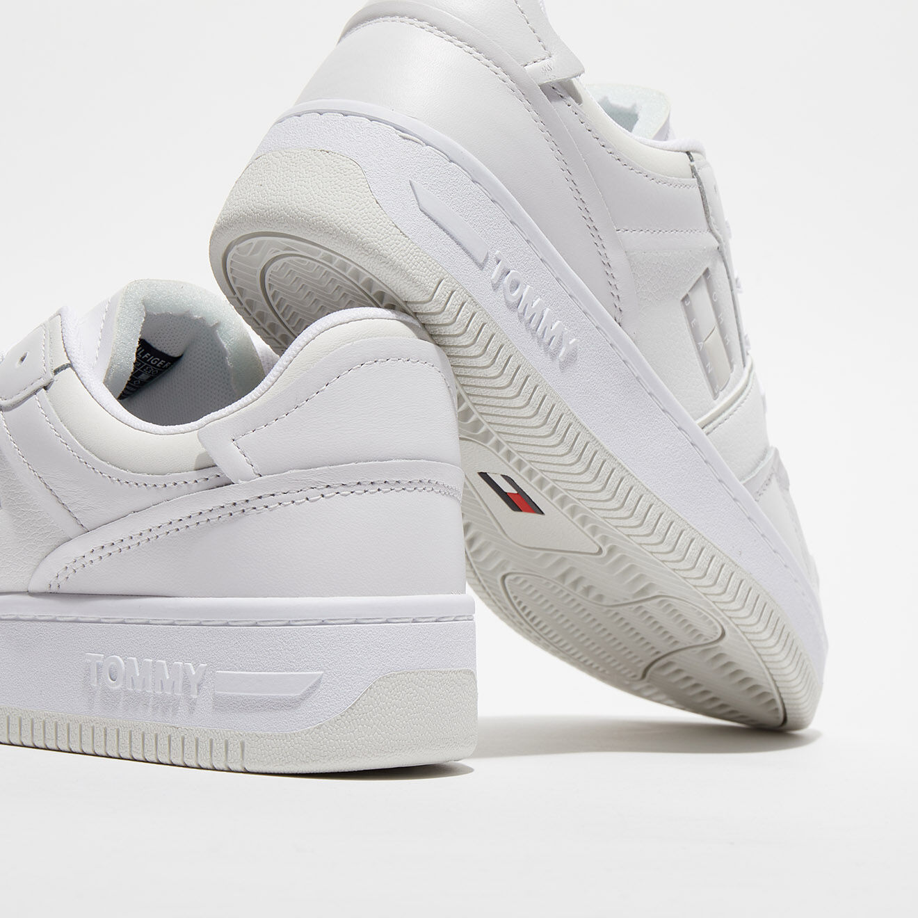 Tommy Jeans Baskets en Cuir Premium Cupsole blanches