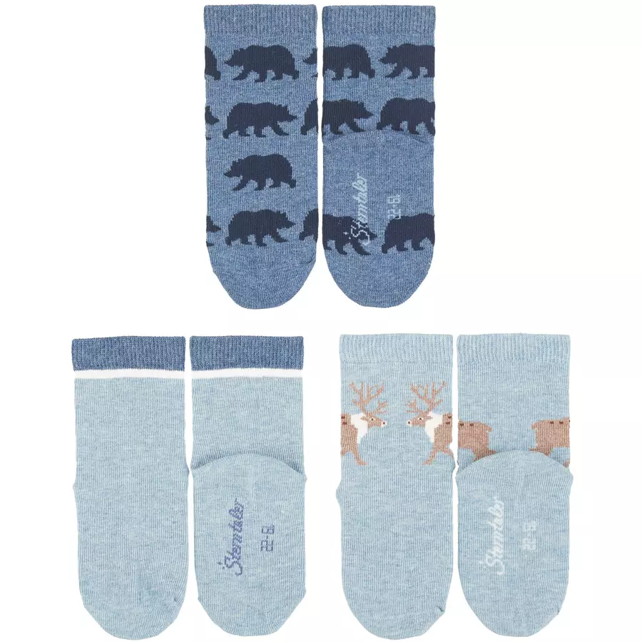 Sterntaler Söckchen 3er-Pack Bären tintenblau