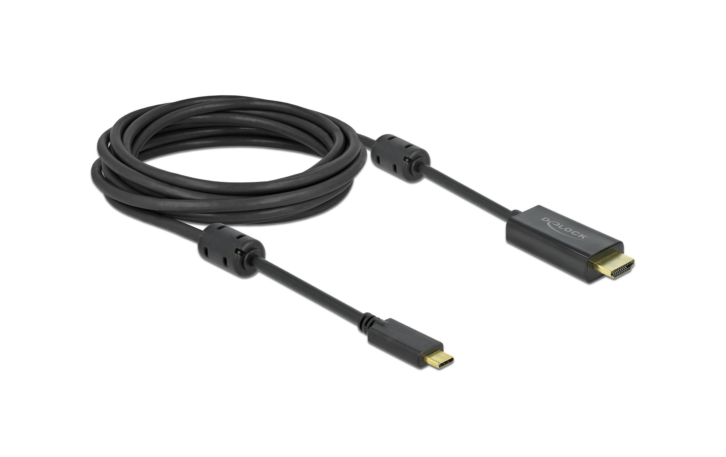 Kabel USB-C - HDMI , 4K/60Hz, aktiv, 5 mDelock Aktives USB Type-C zu HDMI Kabel (DP Alt Mode) 4K 60 Hz 5 m
