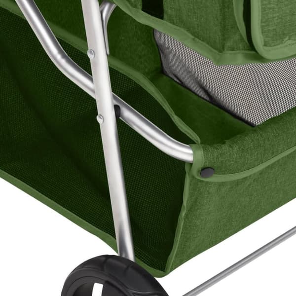 vidaXL Hundevogn sammenleggbar grønn 80x46x98 cm oxford-stoff