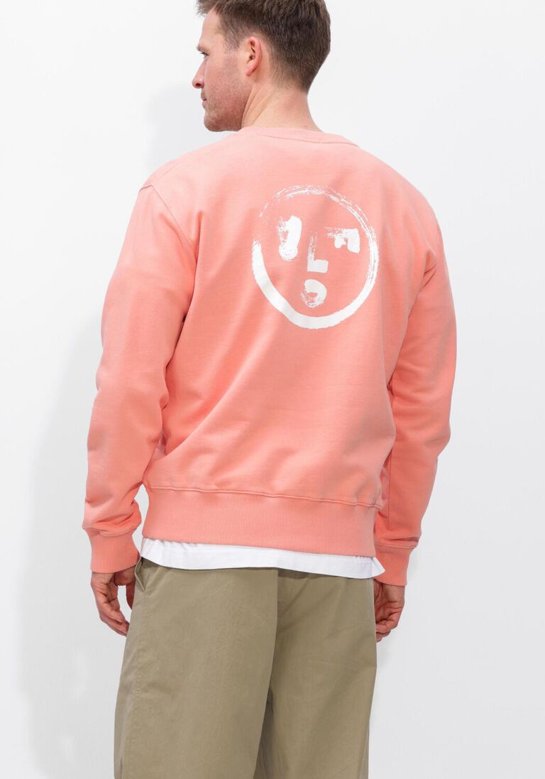 oranje olaf hussein sweater brushstroke face crewneck