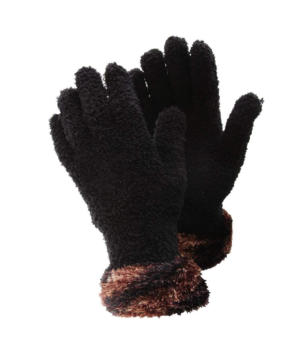 FLOSO - Gants extra doux - Femme (Noir/Bronze) - UTGL247