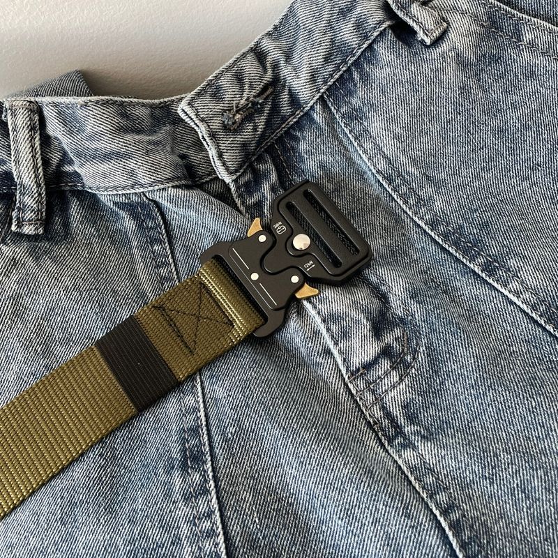 JUN.LEE - Canvas riem met gesp