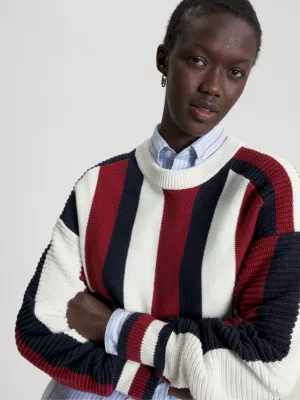 Suéter cropped Global Stripe REPREVE