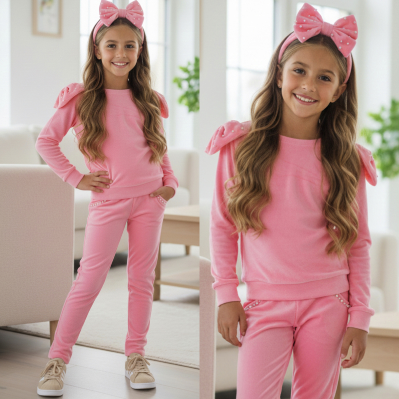 Angel bow set - roze