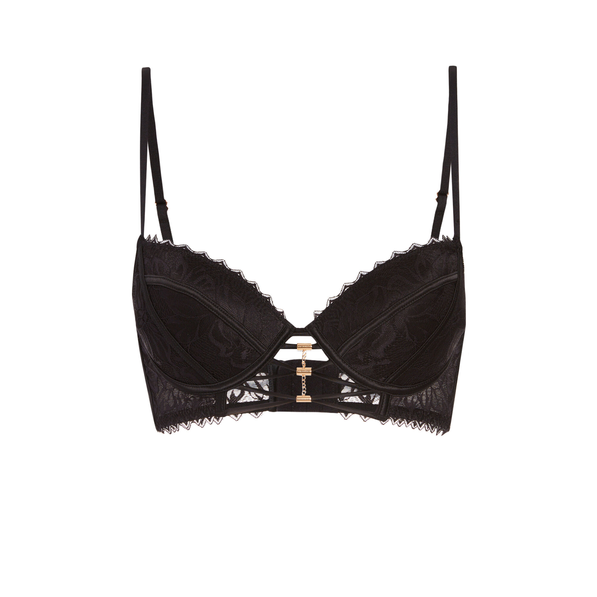 Soutien-gorge push-up en dentelle florale