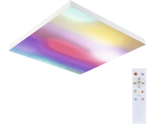 Frameloos dimbaar LED-paneel, 38,5W, 2820 lm, 2700-6500 K RGBW, 59,5 x 59,5 cm, wit, met afstandsbediening en nachtlampfunctie