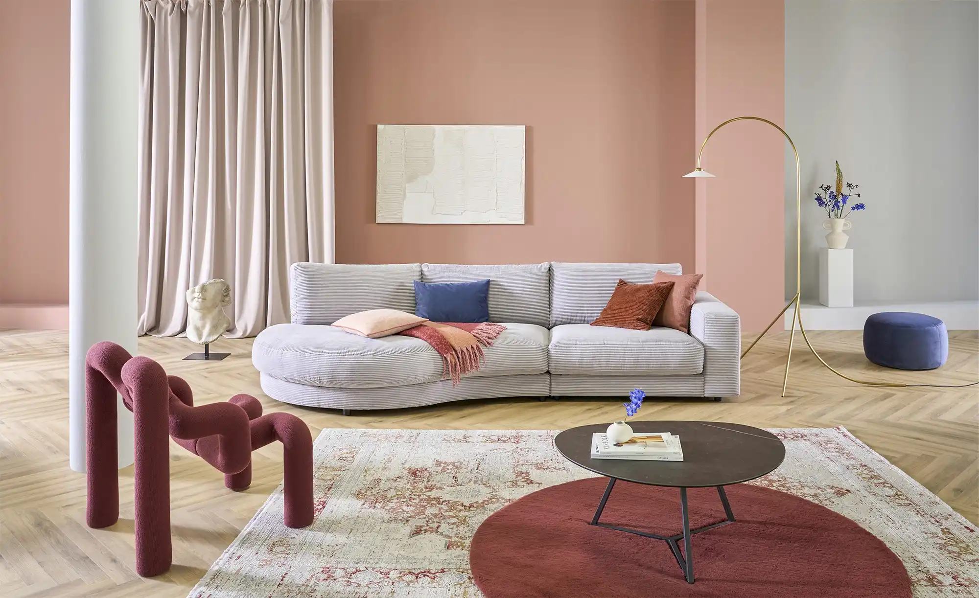 Jette Home Element Abschluss rund links in Cord Sila