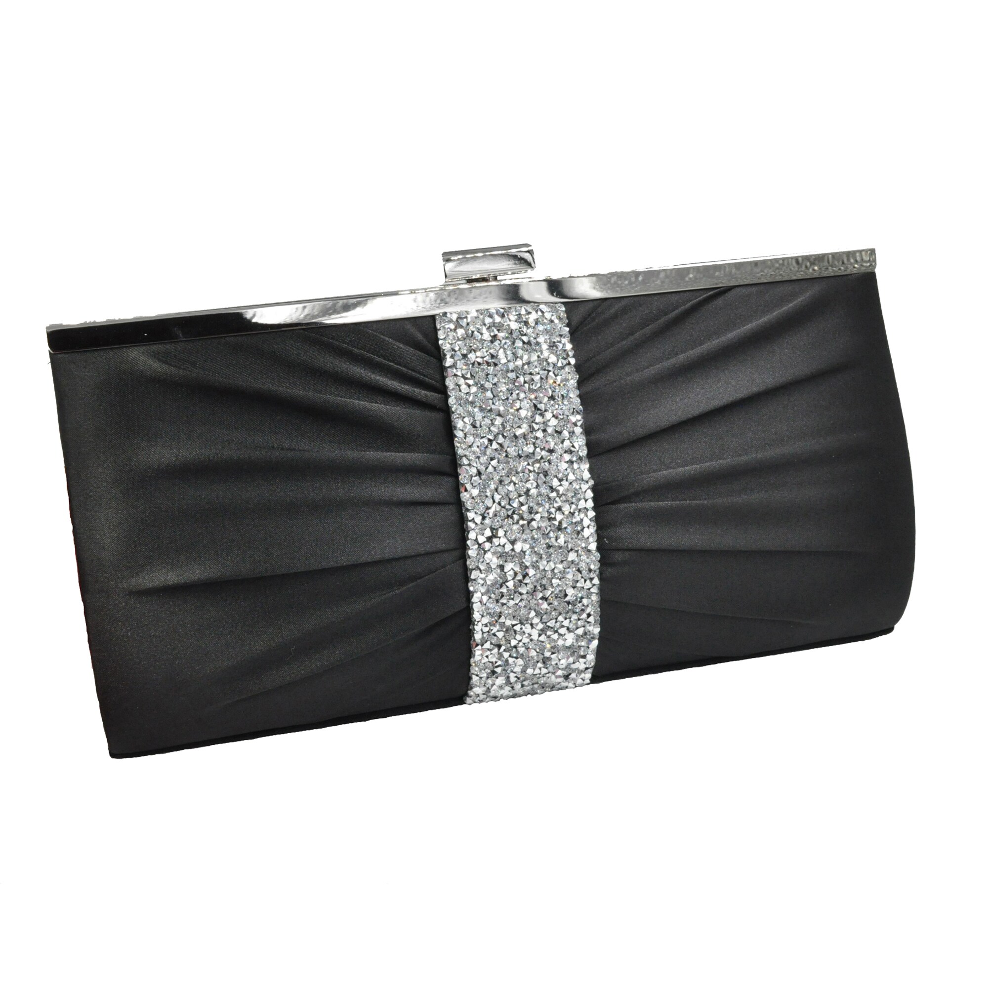 Steuer Modeschmuck Abendtasche Satin-Optik mit Strassbesatz