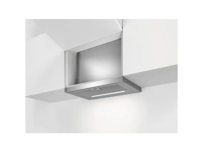 Electrolux 600 LFP616X - Hætte - teleskopisk - bredde: 59.8 cm - dybde: 30 cm - udtrækning og recirkulation (-) - grå