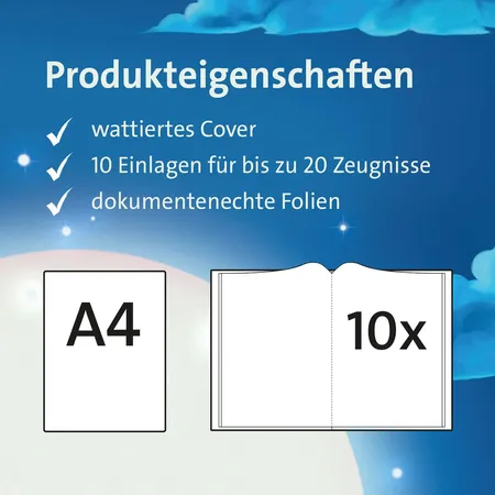Roth Zeugnismappe magische Meerjungfrau, A4