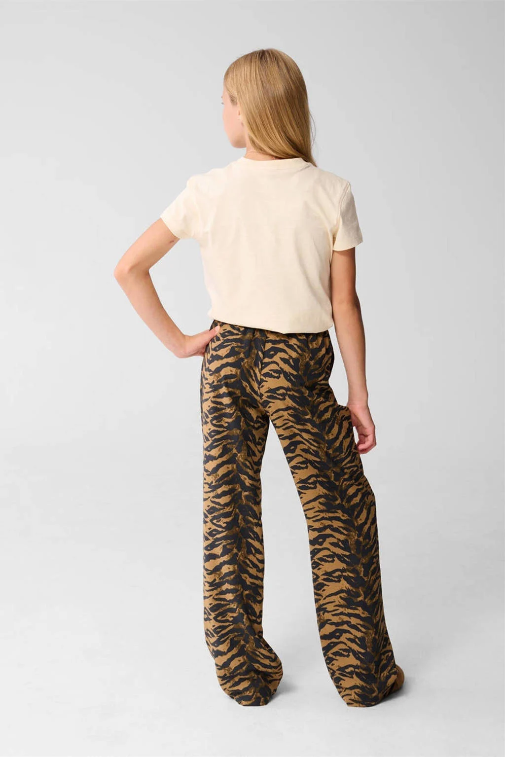 Shoeby wide leg casual broek bruin