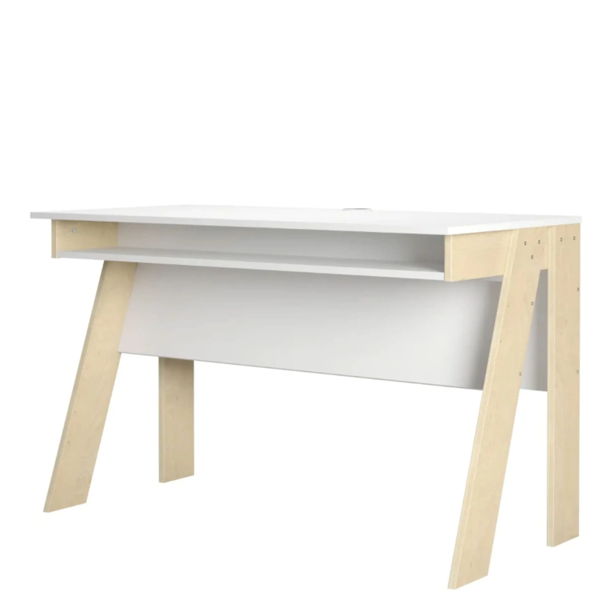 Nexera Bureau de Travail Tangent - Blanc  Naturel