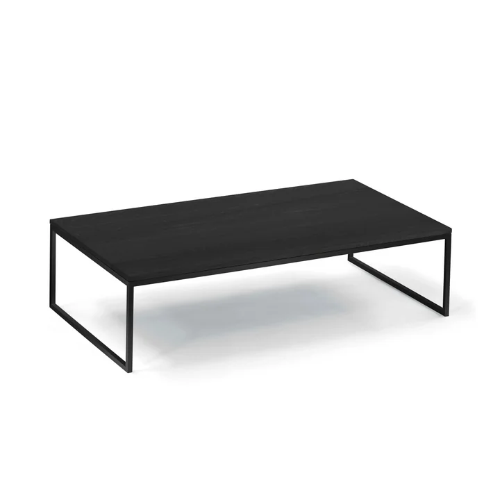 Hans Hansen - Less H 5/2 Couchtisch, Kufengestell schwarz / Eiche massiv